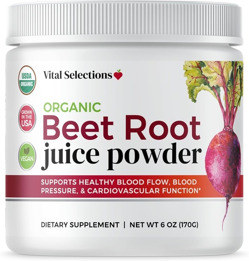 [BRSW2BIKOQDWGETO] 100% Beet Root Root Juice Powder, Kemurnian dan Potensi Tertinggi, Amerika Serikat Grown, Beet Beet Drying Technology, Maksimum Nitric Oxide Boost for Cardio Support and Athletic Performance