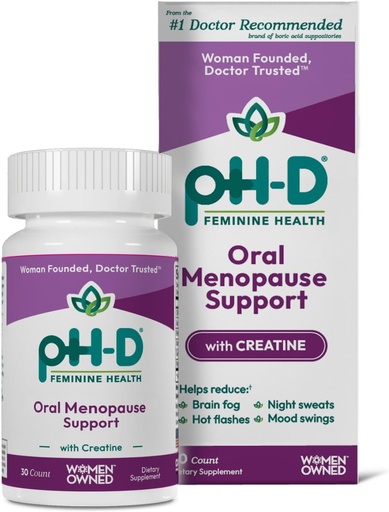 [BRSRMBT3OQHG2DTZ] pH-D Feminine Health Support - Holistic Menopause Support - Oral Supplement with CON-CRET Concentrated Creatine, Sage, Rhodiola, and Black Cohosh - 30 Count