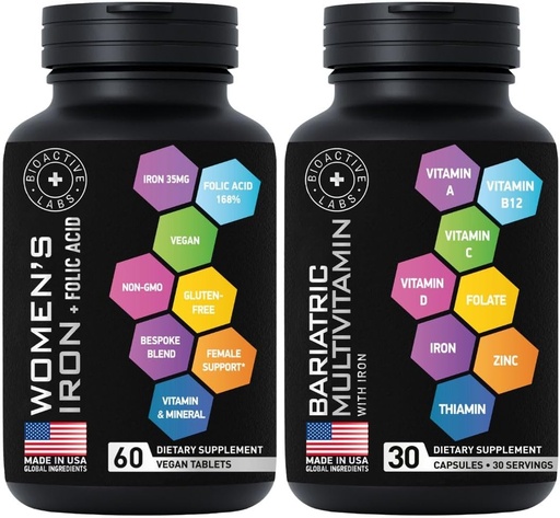 [BRSROBQ5DMIQIHL4] Bariatric Multivitamina e Hierro Vegan Post Gastric Bypass Vitamin Bundle