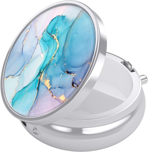 [BRSRMY33BMPQIYI6] Nipichsha Pill Box, Small Pill Case for Purse & Pocket, Cute Travel Medicine Organizer, Hordozható Medicine Container Holder to Hold Vitamins, Medication, Fish Oil & Supplement, Colorful Ink Marble