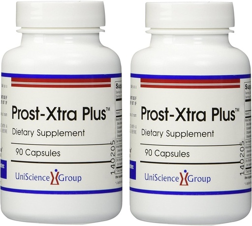 [BRSWIZ3ZONYRUHQV] Prost-Xtra Plus (2 Bottle kit) con Rye Grass, 300mg Plant Sterols, Saw Palmetto, Zinc, Vitamina E 90 Capsules