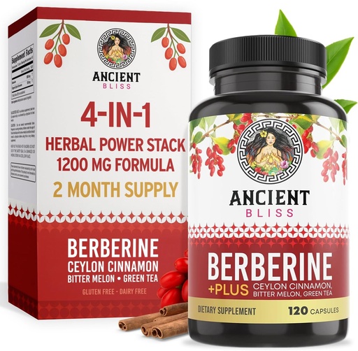 [BRSW2A37BZ7QGYDL] Cubs antics Bliberine HCL 1200mmg amb la Canyella Ceylon, en Bitter Melon i l'extracció de te verd - 120 Capsules