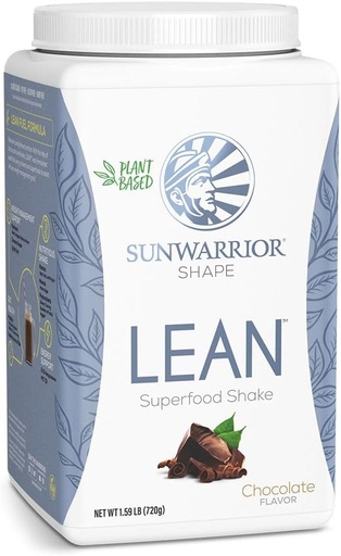 [BRSWYZADBZ6BSDIV] Sunwarrior Vegan Protein Superfood Shake Meal Replacement Organic Protein Supplement | Gluten Free Non-GMO Dairy Free Sugar Free Low Carb Plant Based Protein | Chocolate 20 Servings | Shape Lean