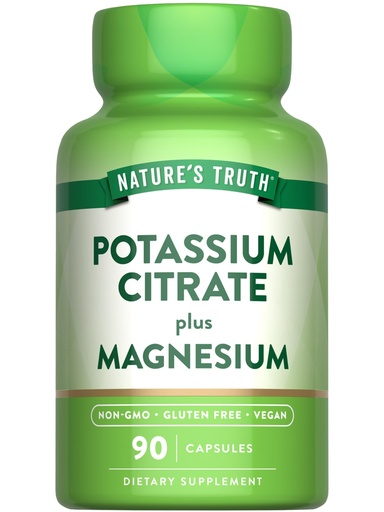 [BRSROHQBPMJREC3H] Nature's Truth Potassium Magnesium Citrate Capsules | 90 Count | Vegan, Non-GMO & Gluten Free Supplement