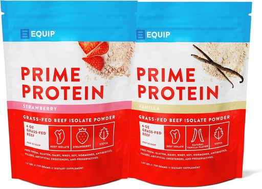 [BRSRMELYAEOR62Y3] Equip Foods Prime Protein Pulveris Strawberry & Prime Protein Pulveris Vanilla