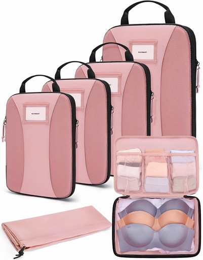[BRSROAINBMFRQF3B] BAGSMART Compression Packing Cubes, 6 PCS Packing Cubes for Suitcases, Travel Bags Organizer for Luggage, Lightweight Packing Cube for Travel Essentials