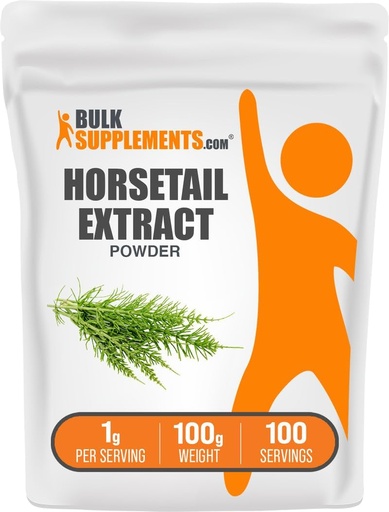 [BRSWIGA7OZYBKA3K] BulkSupplements.com hestehale ekstrakt pulver - hestehale urt - Silica kosttilskudd, Glutenfri, 1g per servering, 100g (3,5 oz) (pakke av 1)
