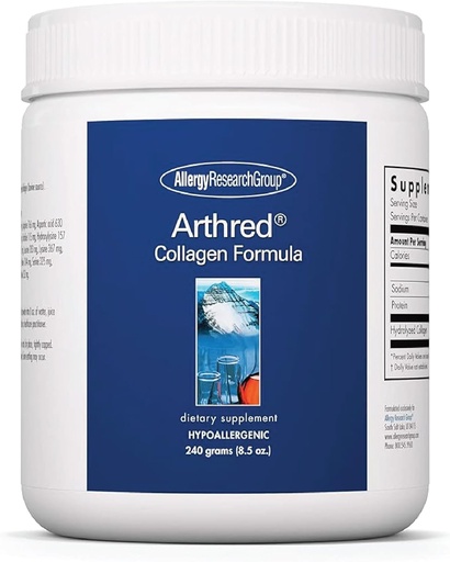 [BRSWIYQFCUHRCHI3] Alergia Research Group Arthred Supplement - Collagen Powder for Men & Women, 10.5g Collagen Peptydes, Bovine Sourced, Arthred Powder, Collagen Formula, Hydrolizased Collagen - 8.5 Oz