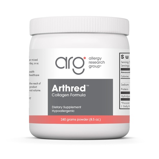 [BRSWIYQFCUHRCHI3] Allergy Research Group ARG Arthred Collagen Powder - 10.5 g Hydrolyzed Bovine Collagen - Connective Tissue Support - Unflavored High-Absorption Powder - 22 Servings - 8.5 oz