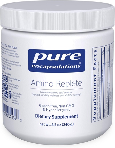 [BRSWGC32OQOR6CAV] Pure Encapsulations Amino Replete | Hypoallergenic Free-Form Amino Acid Powder Supplement | 8.5 Ounces Powder