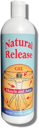 [BRSRMBQRCAPRMAL7] Natural Release Muscle & Joint Gel for Humans - Relief for Sore Back, Knees, HIPS, Muscle Stress, Night Cramps, Aches, Strains, Discomfort - Fast Acting, Menthol Free (16 oz)