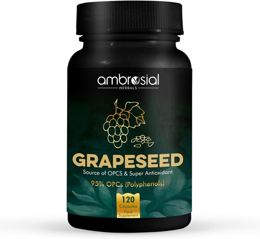 [BRSROHATOQIB4E37] AMBROSIAL Grapeseed Capsules Pack of 1-120 Capsules