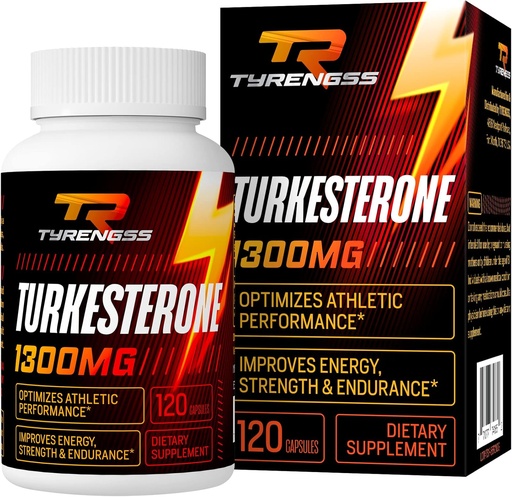 [BRSRMC3YBMGQKHLD] Testosterone Booster, συμπλήρωμα Turkesterone 1300mg Ultra High Strength (Ajuga Turkestanica Extract Std. to 20% Testosterone), για την αθλητική απόδοση & μυϊκή μάζα,120 κάψουλες