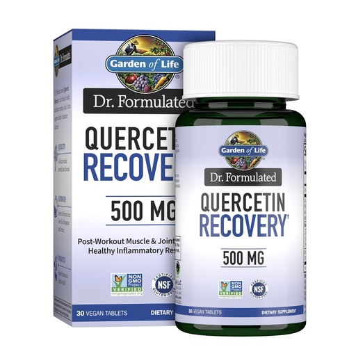 [BRSW22Q3O4FB63I6] Garden of Life Quercetin Post Workout Recovery with Zinc, Turmeric & Green Tea – Dr Formulated – Healthy Inflammatory Response & Joint Support - Gluten Free and Non GMO – 30 Tablets