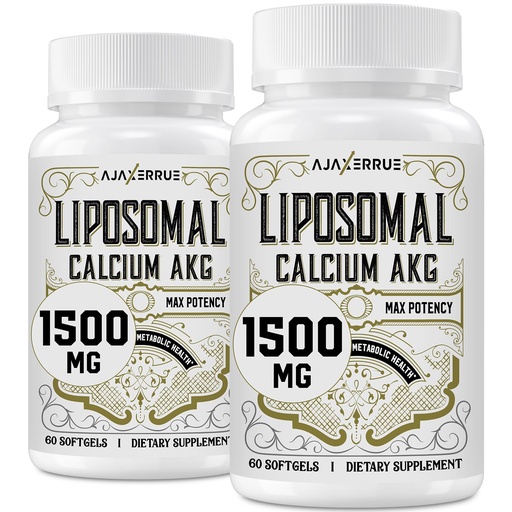 [BRSROFINBUCRMFI3] Liposomal Calcium AKG Supplement 1500 MG (Alpha-Ketoglutaric Acid), More Effective Than AAKG, Ca AKG for Longevity, Age Defense, Cellular Energy, Metabolic Function, 120 Softgels