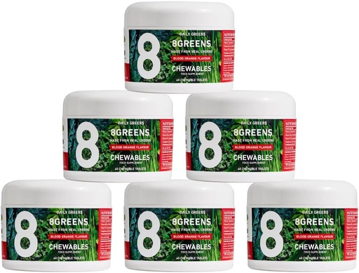 [BRSRMBIYOYDR6FL6] 8Greens World's First Green Chewable Made from Real Greens to Support Immunity & Energy, Greens Powder (Pack of 6)