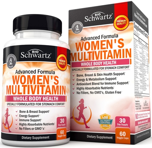 [BRSWGADYDEHBO3DP] Multivitamin for Women with Vitamin D3 - Multivitamins for Bone Breast Skin Joint Energy - Vitamins for Immunity Support - Immune System Boost Natural Immune Defense - Joint Support Supplement - 60Ct