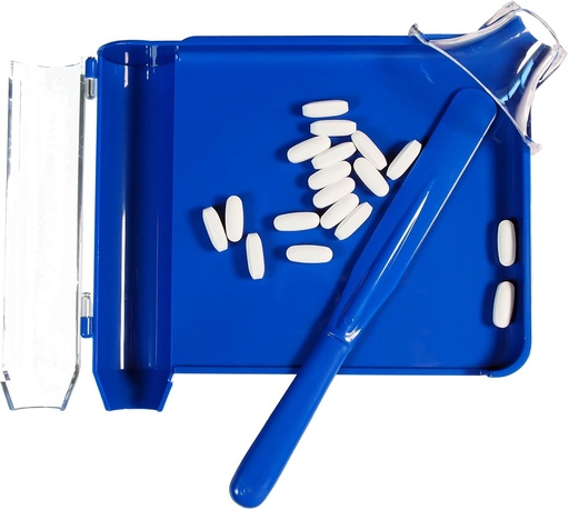 [BRSROHY3OEMAGGYV] Upgraded Pill Counter Tray with Spatula - Larger Tray and Added Guide Cap, Condicient Pill Counting Tray for more pills each time, No More Falling