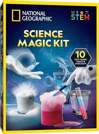 [BRSWYZY6AVYBOELF] National Geographic Magic Chemistry Set – Science Kit for Kids with 10 Amazing Magic Tricks, STEM Projects and Science Experiments, Science Toys, Great Gift for Boys and Girls 8-12