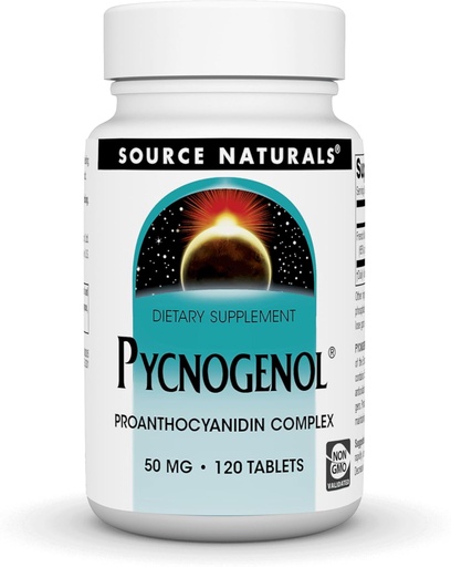 [BRSWIYQOAUAQICA3] Source Naturals Pycnogenol 50 mg Proanthocyanidin Complex - 120 Tablets
