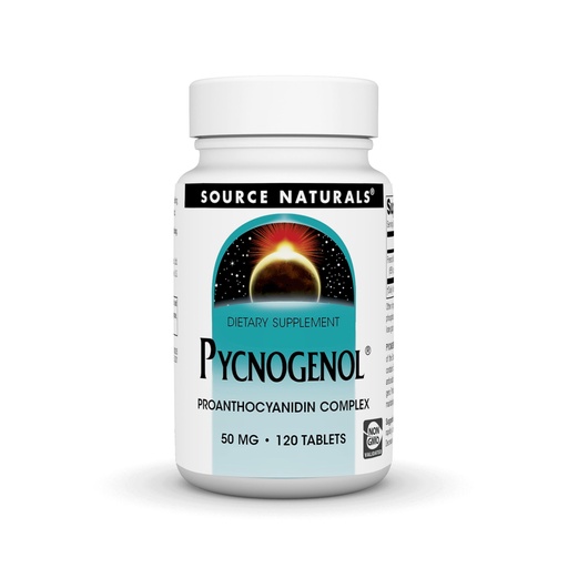 [BRSWIYQOAUAQICA3] Source Naturals Pycnogenol 50 mg Proanthocyanidin Complex - 120 Tablets