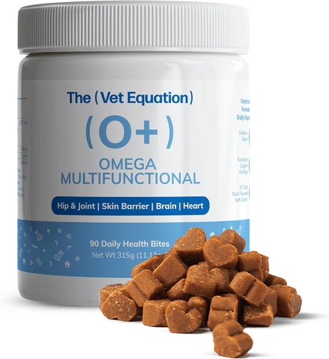 [BRSRAHD7CEMAOHTU] Omega Multifunctional for Dogs – Duck-Flavored, 90 Chews – with Marine Sourced Omega-3s – Supports Joint, Skin, Coat & Immune Health