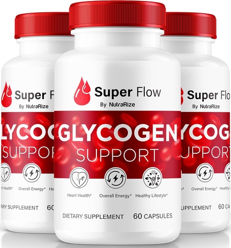 [BRSRAAQCCJ7AAC3A] (3 Pack) Super Flow Glycogen, SuperFlow Glycogen Support Capsules, Super Flow Glyco Optimizer, Official SuperFlow Glyco Optimizer Caps, Super Flow Detox Cleanse, Super Flow Glicol (180 kapsułki)