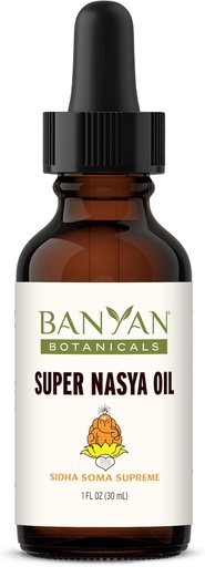 [BRSRAZT7OV6AM3DK] Banyan Botanicals Super Nasya Oil - Herbal Nasal Oil Drops med Rose & Sandalwood - Lindrer Nasal Passages & Understøtter sund respiration * - 1 oz - Non- GMO, Kemisk fri, Cruelty fri