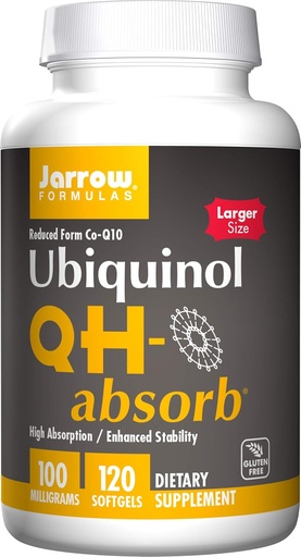 [BRSWIHIIPN5AKAL4] Jarrow Formulas QH-absorb 200 mg - 120 Softgels - High Absorption Co-Q10 - Active Antioxidant Form of Co-Q10 - Supports Mitochondrial Energy Production and Cardiovascular Health - Up to 120 Servings