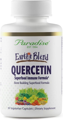 [BRSWY2YNAV7AOG3X] Paradise Herbs Earth's Blend Quercetin, for Immunity, Antioxidant Activity, Probiotics, Adaptogens, Vegan, Non GMO, Gluten Free, 90 Vegetarian Capsules