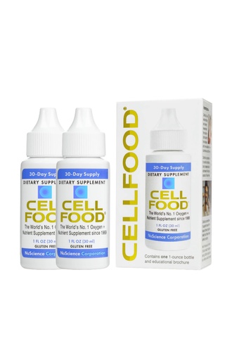 [BRSWIYT2ONYRMHAZ] Cellfood Oxygen Boost - 1 fl oz, 2 Pack - Liquid Oxygen Supplement for Lymphatic Drainage, Altitude Sickness, Jet Lag, Fatigue, Headaches, Hangovers & Energy - Gluten Free, Cert. Kosher