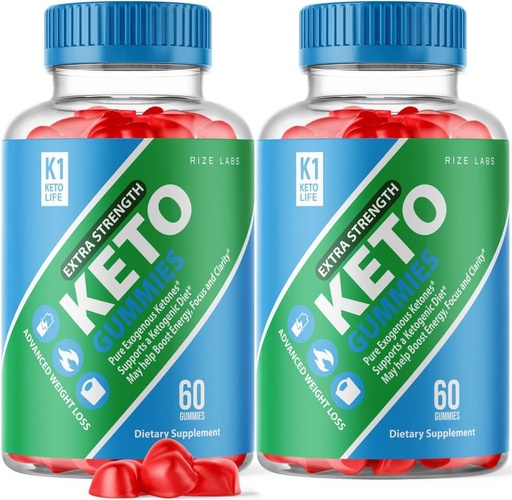 [BRSRMBQFCN5RYHLZ] rize labs - K1 Keto Life Gummies Advanced Extra Strength (120 Gummies) (Pack of 2)