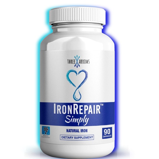 [BRSW2HD3OYFWE3DD] Iron Repair Simply Natural Iron Supplement, Best Absorption & Gentle on Stomach, Monash Low FODMAP, Raise Hemoglobin & Ferritin Iron Pills for Women, Men, Teens, & Pregnancy 90 Bovine Gelatin Capsules