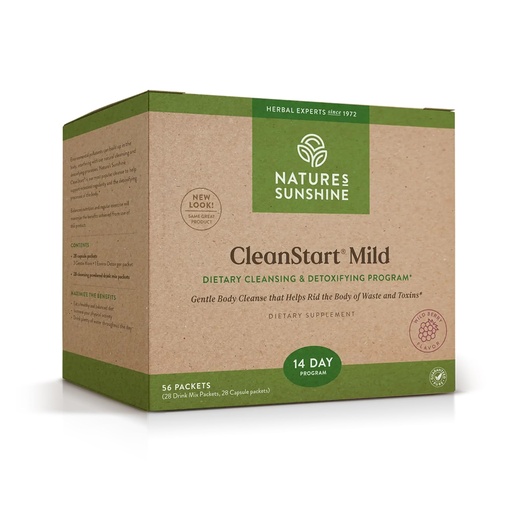 [BRSWKFYTPINQA3QV] Nature's Sunshine CleanStart Mild, 56 Packets | Powerful Herbal Detox that Supports Natural, Everyday Cleansing of Waste from the Body