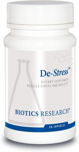[BRSWI2Q7CEOBC33I] Biotics Research De-Stress Patented Nutrient Designed to Support Calmness, Healthy Sleep Habits, All-Natural Supports Mental Wellness & Calm. 30 Capsules