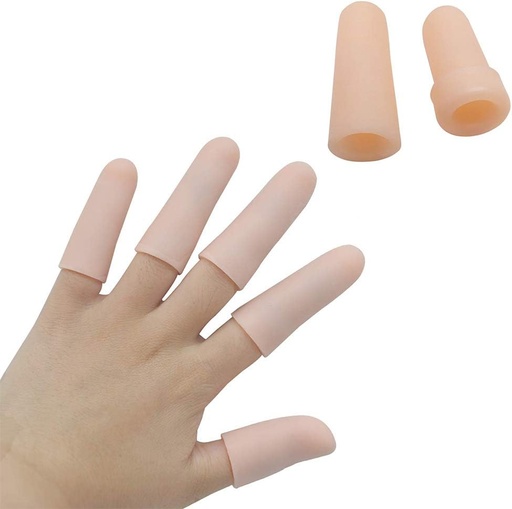 [BRSWGCD3BVYQODTK] (20PCS)Gel Finger Sleeves,Finger Support,Silicones Finger Protectors,Waterproof,Finger Cots Great for Finger Craking,Finger Trigger.