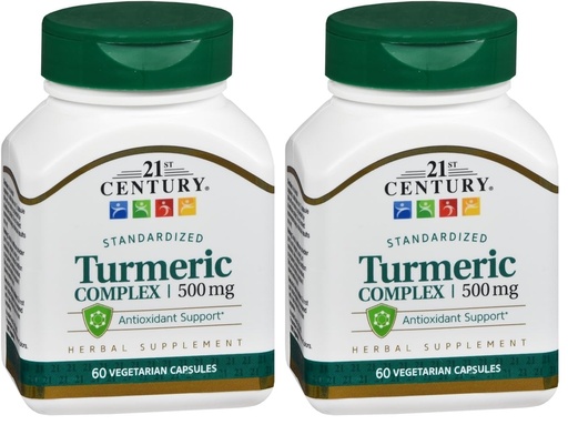 [BRSRAY3ROYIGOHT2] 21st Century Turmeric Complex Vegetarian Capsules, 60 Count (Pack of 2)