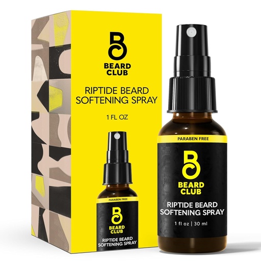 [BRSWGEAFCN7RSCT2] The Beard Club Riptide Beard Softening Spray by Beard Club - Nourishing & Styling Formula for Enhanced Beard Growth, Softness & Shine - Enriched with Natural Ingredients for Healthy Facial Hair
