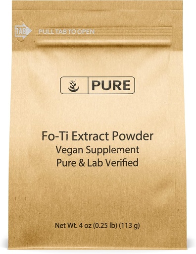 [BRSWGHAFAQIRY3DO] Pure Original Ingredients Fo-Ti Extract Powder (4 oz) Chinese Climbing Eco-Friendly Packaging, Natural & Fine Ground
