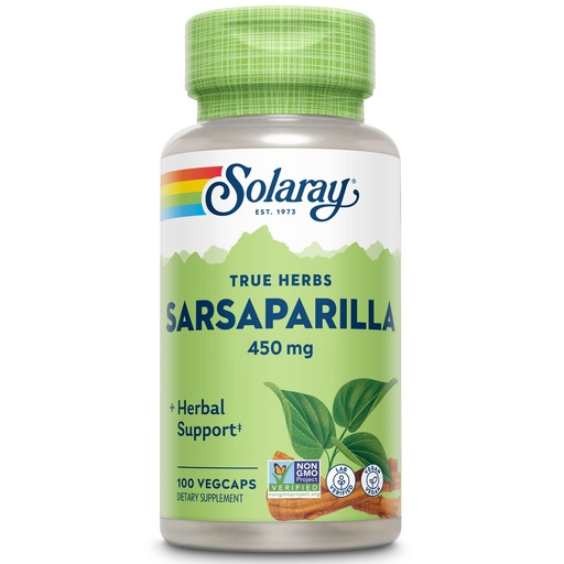 [BRSWIEINDN5BU33Y] SOLARAY Sarsaparilla Root 450 mg - Traditional Herbal Support - Non-GMO, Vegan, Lab Verified - 60-Day Money-Back Guarantee - 100 Servings, 100 VegCaps