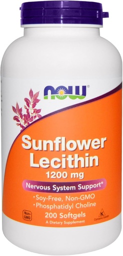 [BRSWIGYQCAABSHY5] Now Foods Sunflower Lecithin 1200mg, 200 Softgels, pack of 2