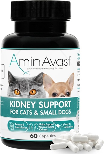 [BRSWGZYPAB6GCH3O] AminAvast Small Dogs & Cat Childney รองรับ - สนับสนุนเด็กสุขภาพดีในแมว & Small Dogs - 300mg, 60 Capsule