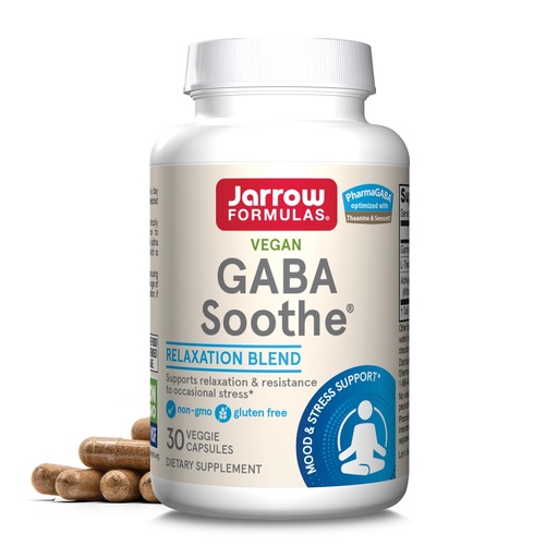 [BRSWIYIFPMNQG2Y7] Jarrow Formulas® GABA Soothe®, 3 Ingredient Dietary Supplement for Relaxation and Occasional Stress, 30 Veggie Capsules, 30 Day Supply