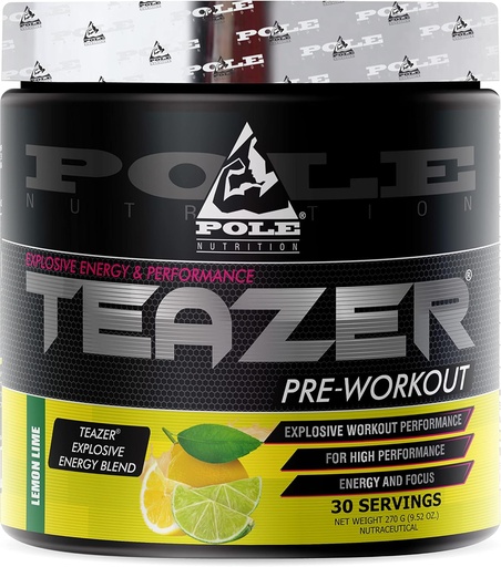 [BRSRAYL2AAPRMCA7] Pre-Workout Powder | Flavoured, Maximum Performance Formula | 270 Gram, 30 Serving (Lemon Lime)