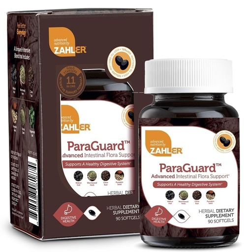 [BRSWG2QHAAHQED3H] Zahler ParaGuard - Intestinal Health Support for Busy Adults - Contains Wormwood & Clove for Digestive Balance Support - Kosher, Gluten-Free, Non-GMO & Vegetarian Friendly - 90 Softgels
