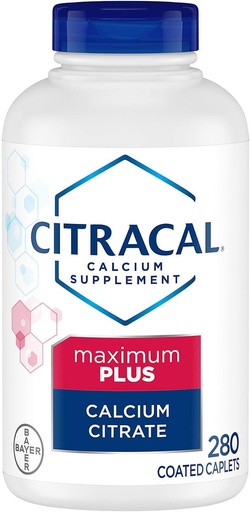 [BRSWGFQHOINRY2DV] Citracal Maximum Plus Calcium Citrate Caplets Plus D3 (280 Count)