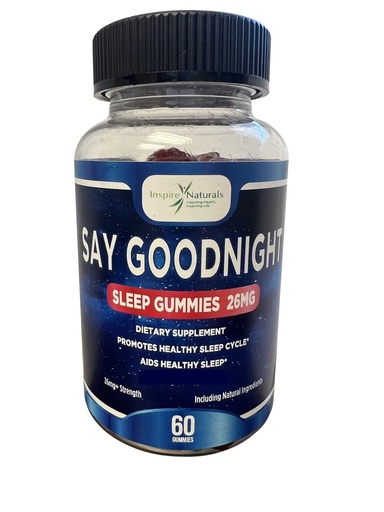 [BRSRMAAQCMPBQYDV] Say Goodnight Melatonin Gummies - Melatonin 2mg, Passionflower, May Promote a Healthy Sleep Cycle, Non-Habit Forming, Natural Ingredients, May Help Calm & Relax The Body, 60 Gummies