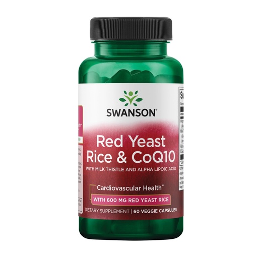 [BRSWGEIKAACGAA34] Swanson Traditional Red Yeast Rice & CoQ10 with Milk Thistle and Alpha Lipoic Acid 60 Veg Capsules