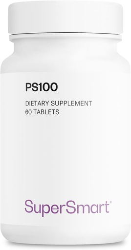 [BRSWIHQZBECAODL4] Supersmart - PS100 Supplement 300mg per Day (Phosphatidylserine) - Brain Health & Protect - Memory Support | Non-GMO & Gluten Free - 60 Tablets