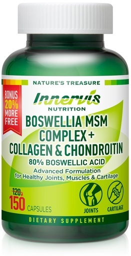[BRSRAZYCBMGRGC3F] Boswellia MSM Complex 150 Caps – Supports Joint Health | Collagen, Chondroitin, Turmeric